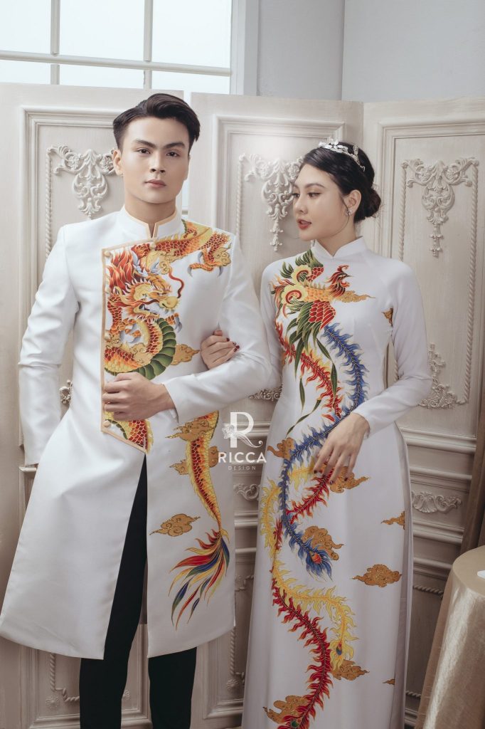 áo dài cưới truyền thống