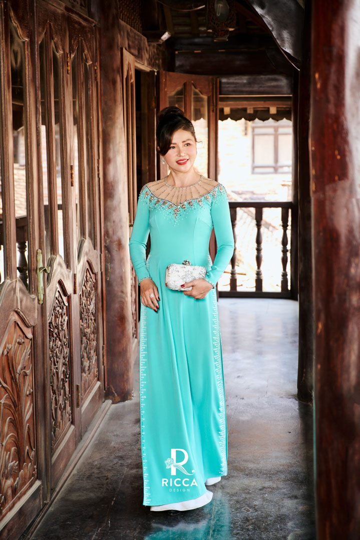 Chuyên cho thuê, may mua áo dài cô dâu, chú rể, áo dài mẹ sui ao dai thiet ke ba sui rm15 2