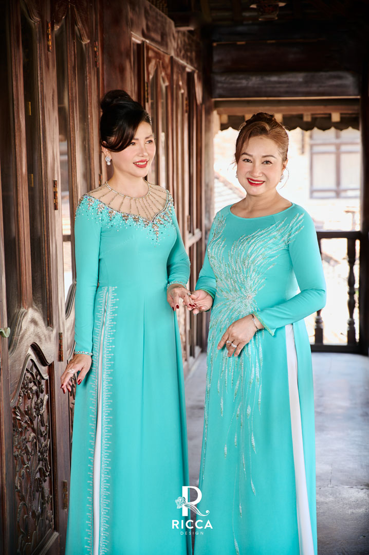 Chuyên cho thuê, may mua áo dài cô dâu, chú rể, áo dài mẹ sui ao dai thiet ke ba sui rm15