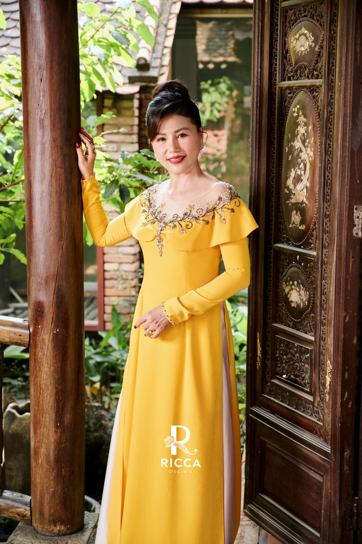 Chuyên cho thuê, may mua áo dài cô dâu, chú rể, áo dài mẹ sui ao dai thiet ke ba sui rm20 1