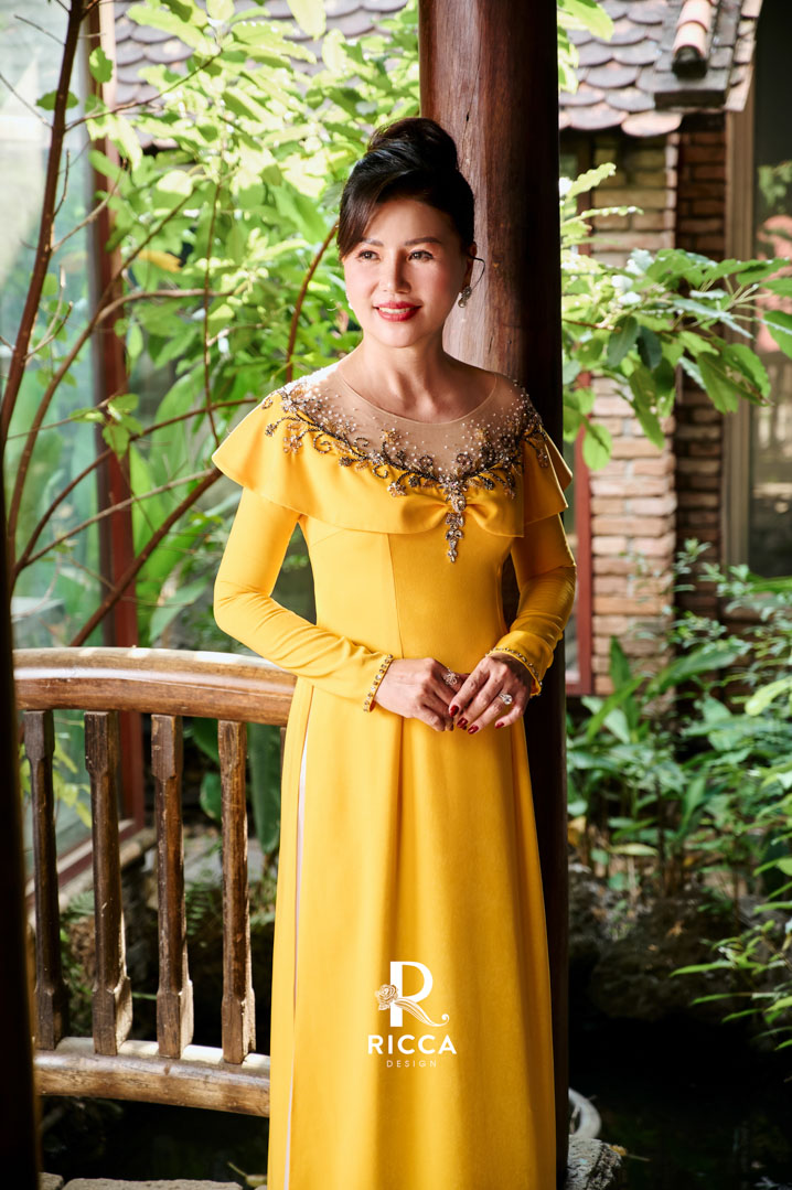 Chuyên cho thuê, may mua áo dài cô dâu, chú rể, áo dài mẹ sui ao dai thiet ke ba sui rm20 2
