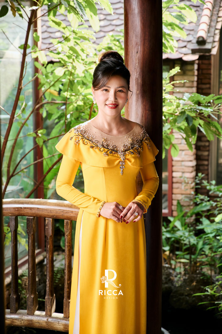 Chuyên cho thuê, may mua áo dài cô dâu, chú rể, áo dài mẹ sui ao dai thiet ke ba sui rm20 3