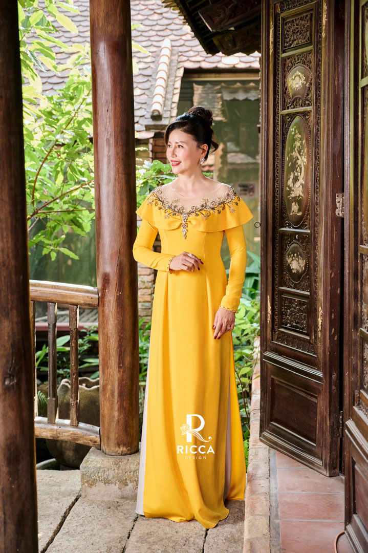 Chuyên cho thuê, may mua áo dài cô dâu, chú rể, áo dài mẹ sui ao dai thiet ke ba sui rm20