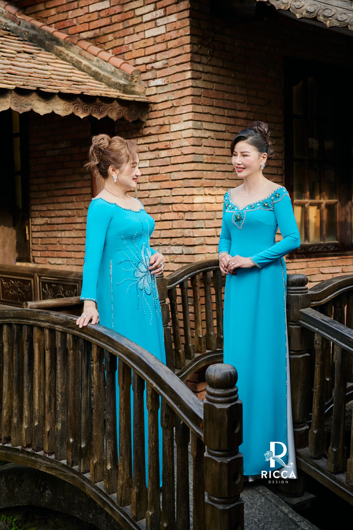 Chuyên cho thuê, may mua áo dài cô dâu, chú rể, áo dài mẹ sui ao dai thiet ke ba sui rm24 3