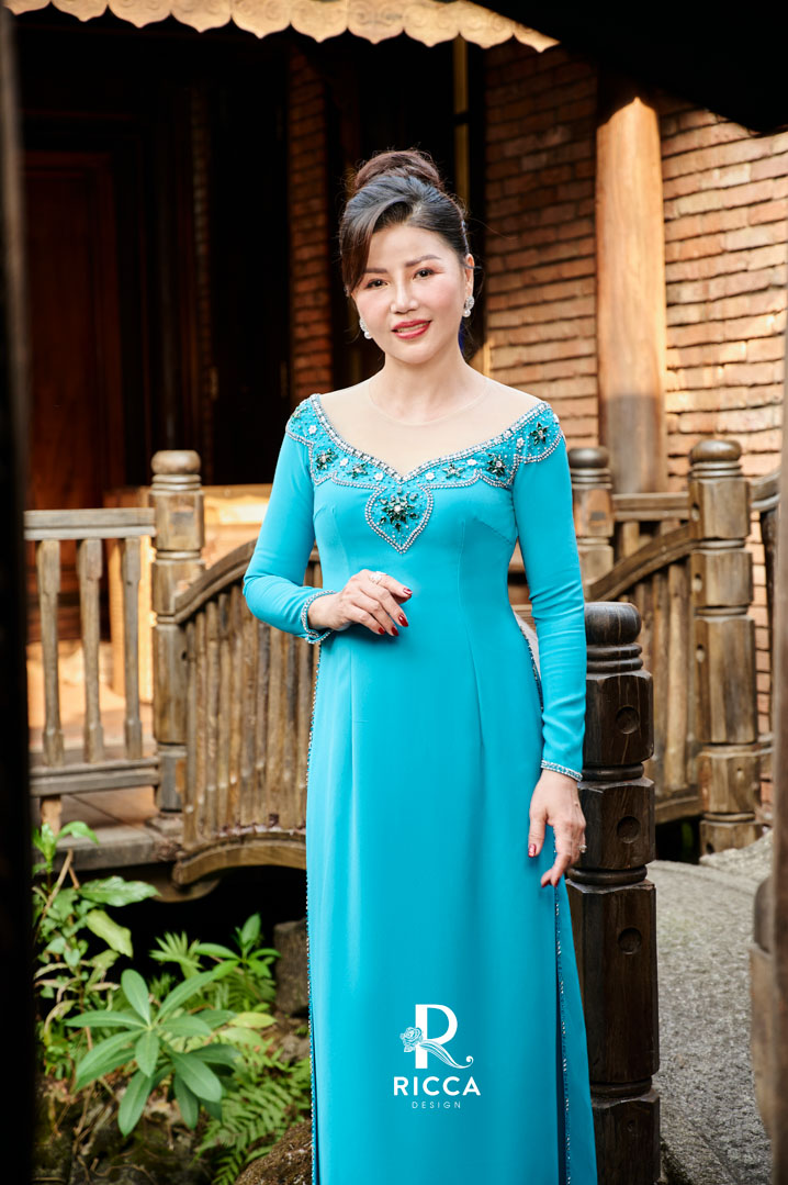 Chuyên cho thuê, may mua áo dài cô dâu, chú rể, áo dài mẹ sui ao dai thiet ke ba sui rm25 1