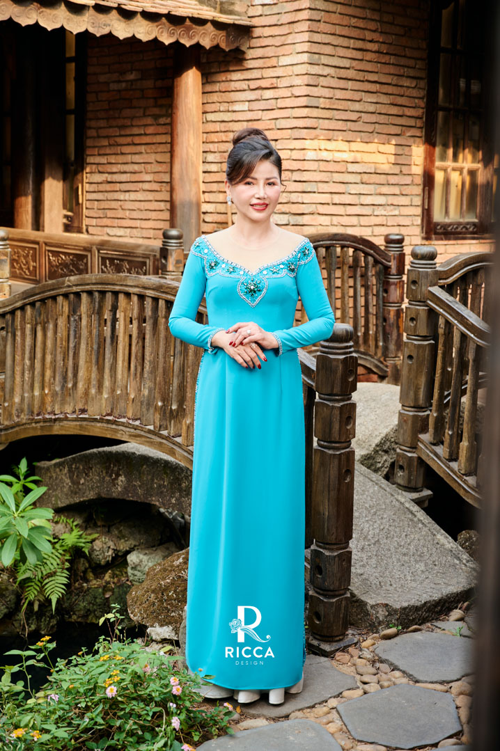 Chuyên cho thuê, may mua áo dài cô dâu, chú rể, áo dài mẹ sui ao dai thiet ke ba sui rm25 3