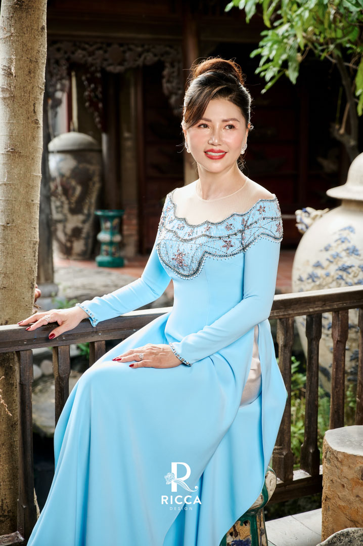 Chuyên cho thuê, may mua áo dài cô dâu, chú rể, áo dài mẹ sui ao dai thiet ke ba sui rm28 3