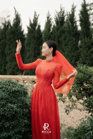 Áo Dài Cô Dâu RCD015 2 ao dai cach tan co dau rcd015 2