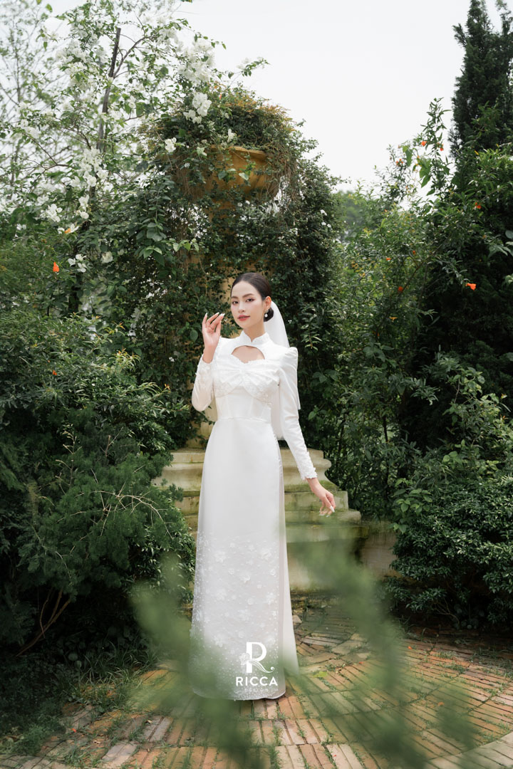 Chuyên cho thuê, may mua áo dài cô dâu, chú rể, áo dài mẹ sui ao dai cach tan co dau rcd021 3