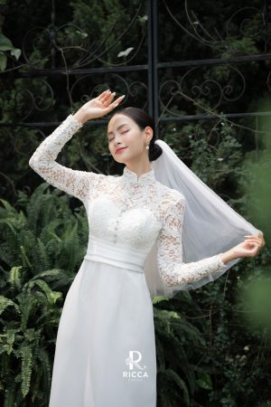 Chuyên cho thuê, may mua áo dài cô dâu, chú rể, áo dài mẹ sui ao dai cach tan co dau rcd024 1