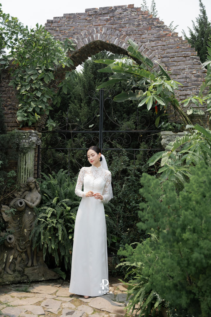 Chuyên cho thuê, may mua áo dài cô dâu, chú rể, áo dài mẹ sui ao dai cach tan co dau rcd024