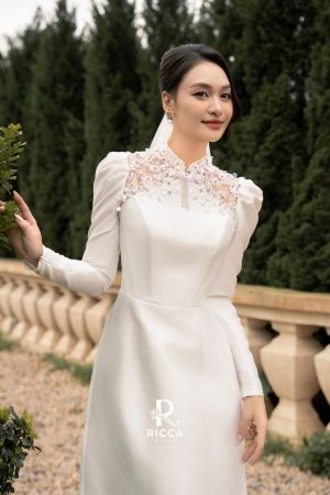 ao dai trang cach tan co dau rcd010 3