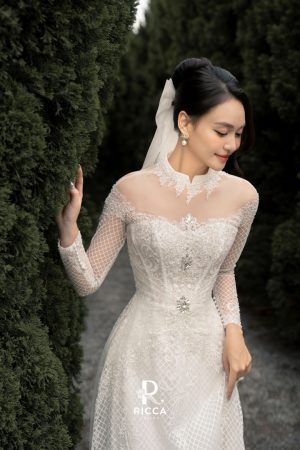 Áo Dài Cô Dâu RCD05 4 ao dai trang cach tan co dau rcd05 4
