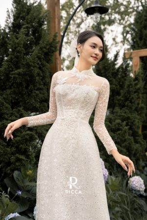 Áo Dài Cô Dâu RCD06 2 ao dai trang cach tan co dau rcd06 2
