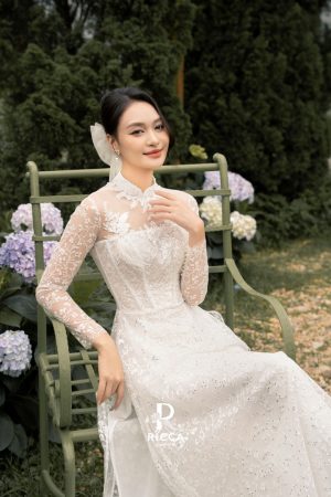 Áo Dài Cô Dâu RCD06 3 ao dai trang cach tan co dau rcd06 3