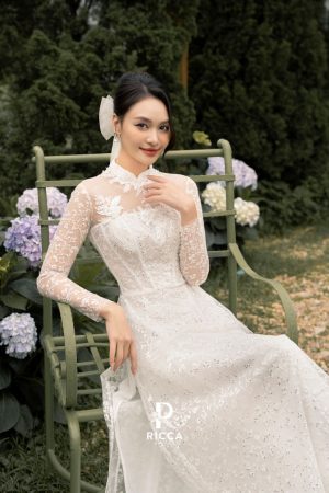 Áo Dài Cô Dâu RCD06 4 ao dai trang cach tan co dau rcd06 4
