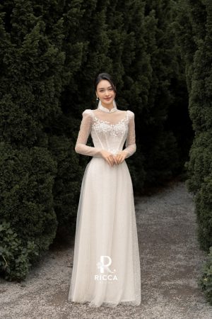 Áo Dài Cô Dâu RCD08 3 ao dai trang cach tan co dau rcd08 3