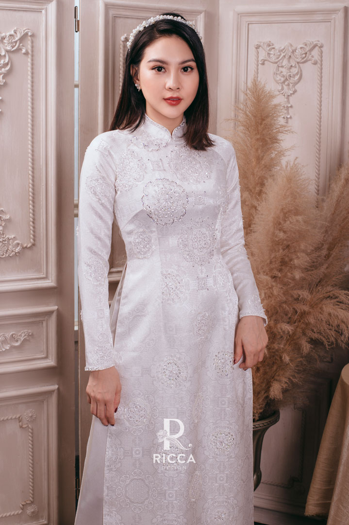 Chuyên cho thuê, may mua áo dài cô dâu, chú rể, áo dài mẹ sui NTC 8350