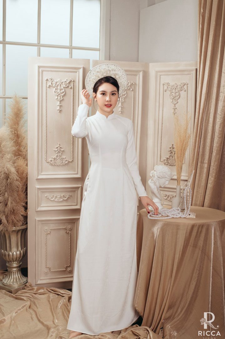 Chuyên cho thuê, may mua áo dài cô dâu, chú rể, áo dài mẹ sui NTC 8747