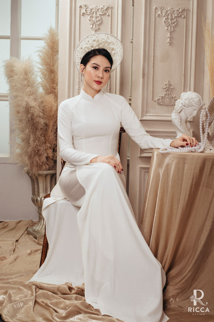 Chuyên cho thuê, may mua áo dài cô dâu, chú rể, áo dài mẹ sui NTC 8763