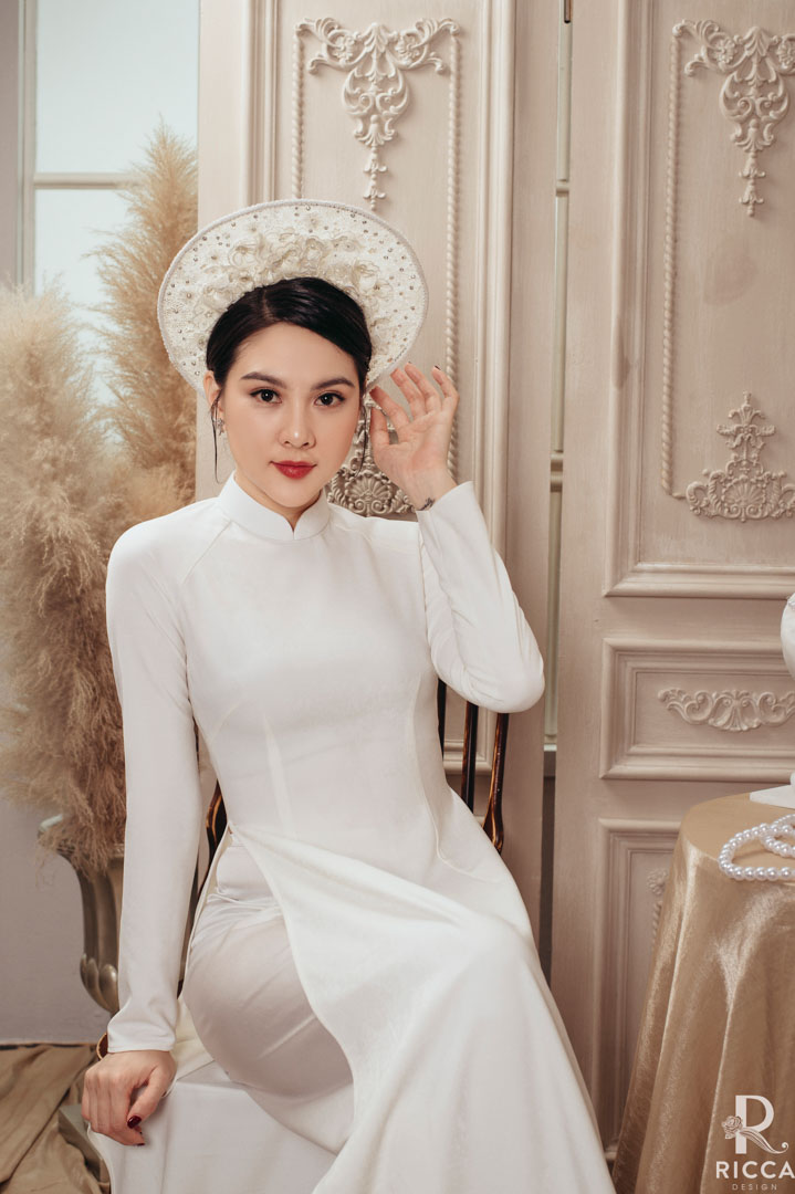 Chuyên cho thuê, may mua áo dài cô dâu, chú rể, áo dài mẹ sui NTC 8766