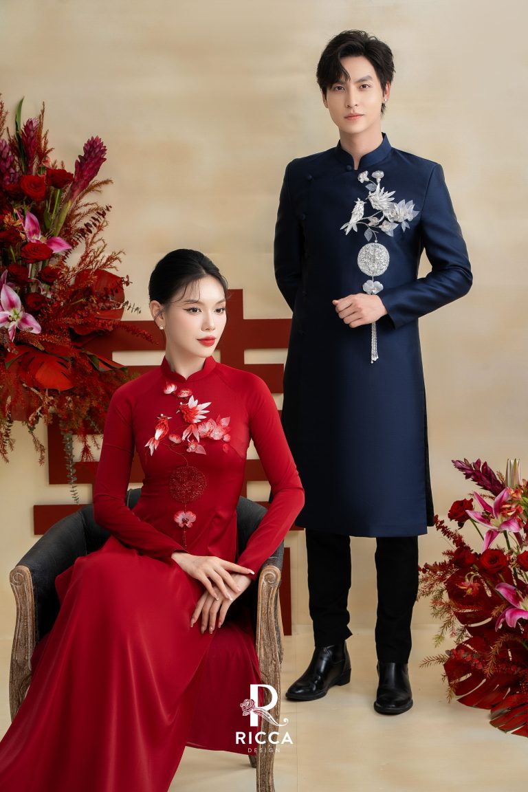 Chuyên cho thuê, may mua áo dài cô dâu, chú rể, áo dài mẹ sui ao dai cuoi co dau 26