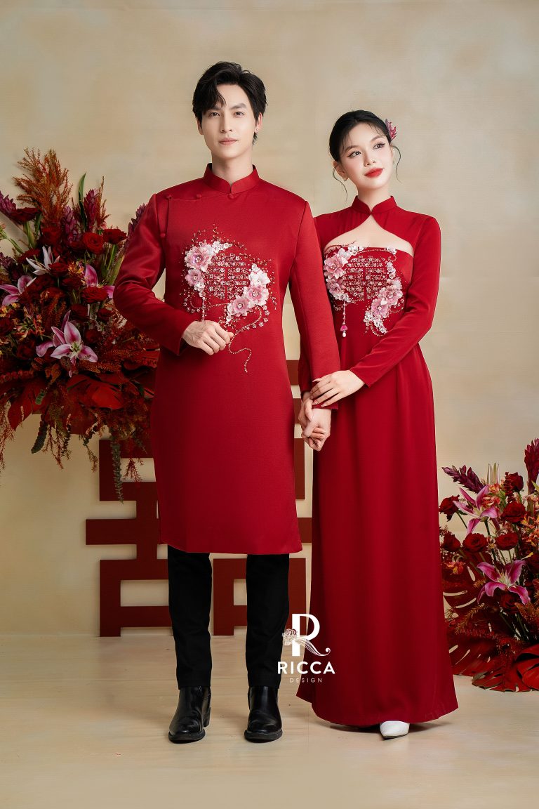 Chuyên cho thuê, may mua áo dài cô dâu, chú rể, áo dài mẹ sui ao dai cuoi co dau 49