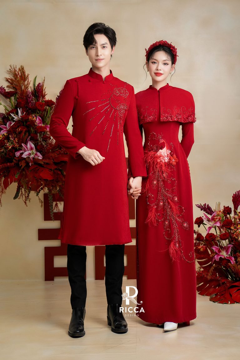 Chuyên cho thuê, may mua áo dài cô dâu, chú rể, áo dài mẹ sui ao dai cuoi co dau 73